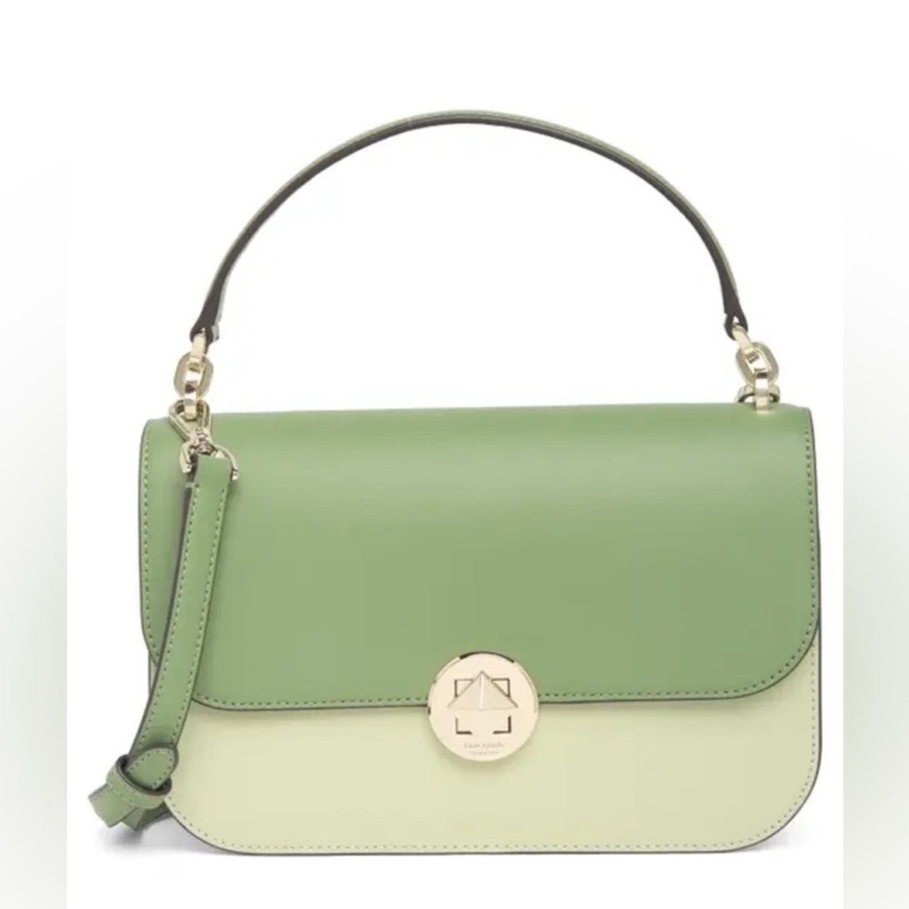Kate Spade New York Audrey Flap Crossbody, Sage Green Colorblock  New With Tags